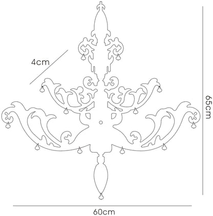 Diyas Home (DH) Infinity Chandelier Clock Stainless Steel/Smoked Crystal/Clear Crystal