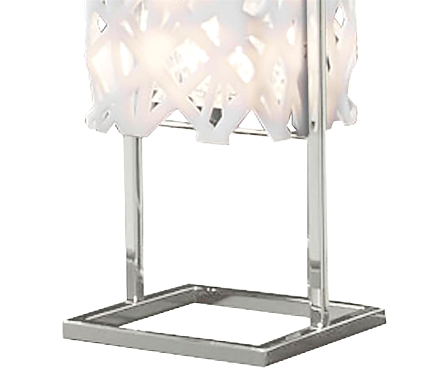 Mantra M1251 Tokio Table Lamp 1 Light G9, Gloss White/Polished Chrome
