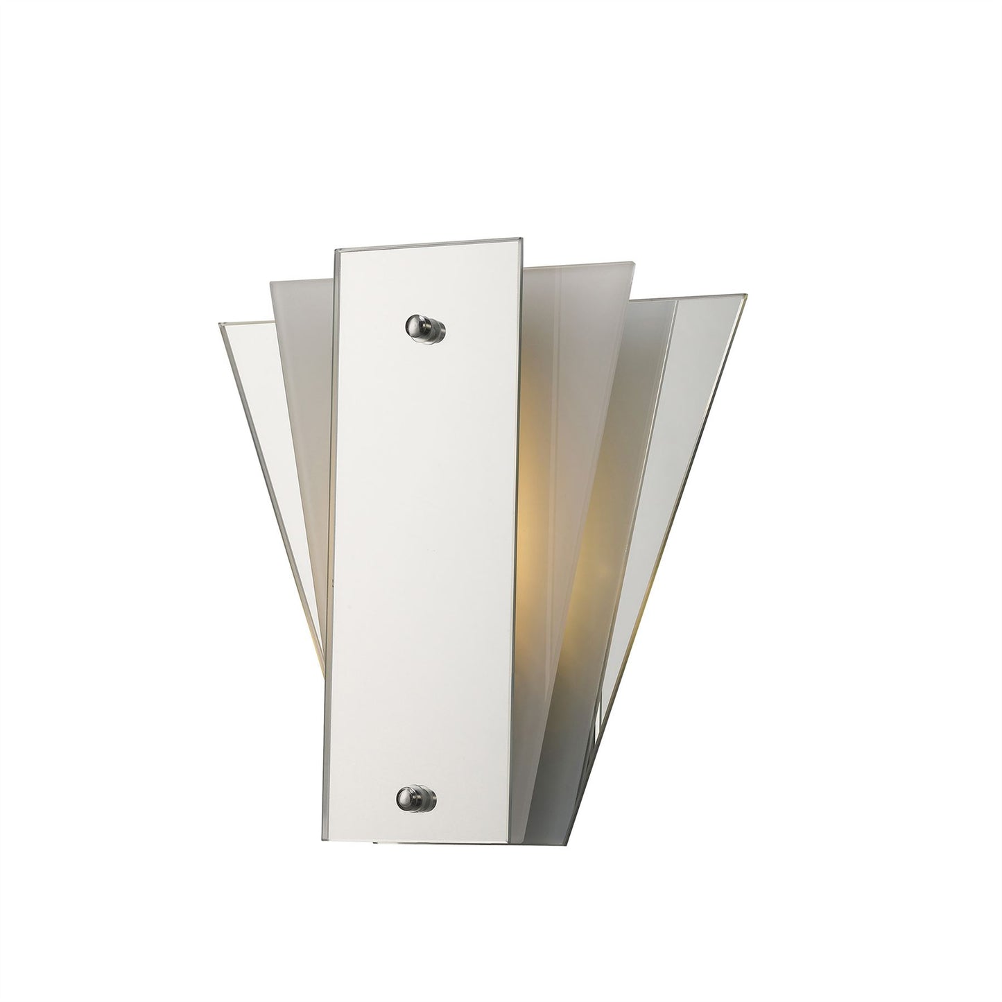 Deco Atlantis 250 x 260mm Wall Light, 1 Light E27 Frosted/Mirror