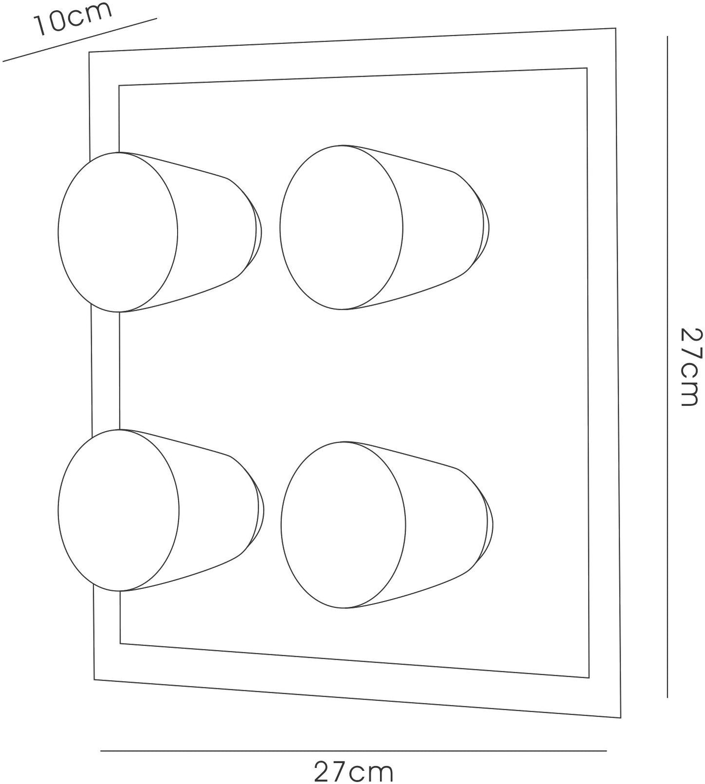 Diyas IP44 Cone Flush  4 Light G9 Polished Chrome & Aluminium/Opal Glass Ceiling Light Fitting