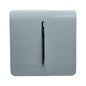Trendi 1 Gang 2 Way 10 Amp Rocker Chrome Light Switch Glossy Cool Grey