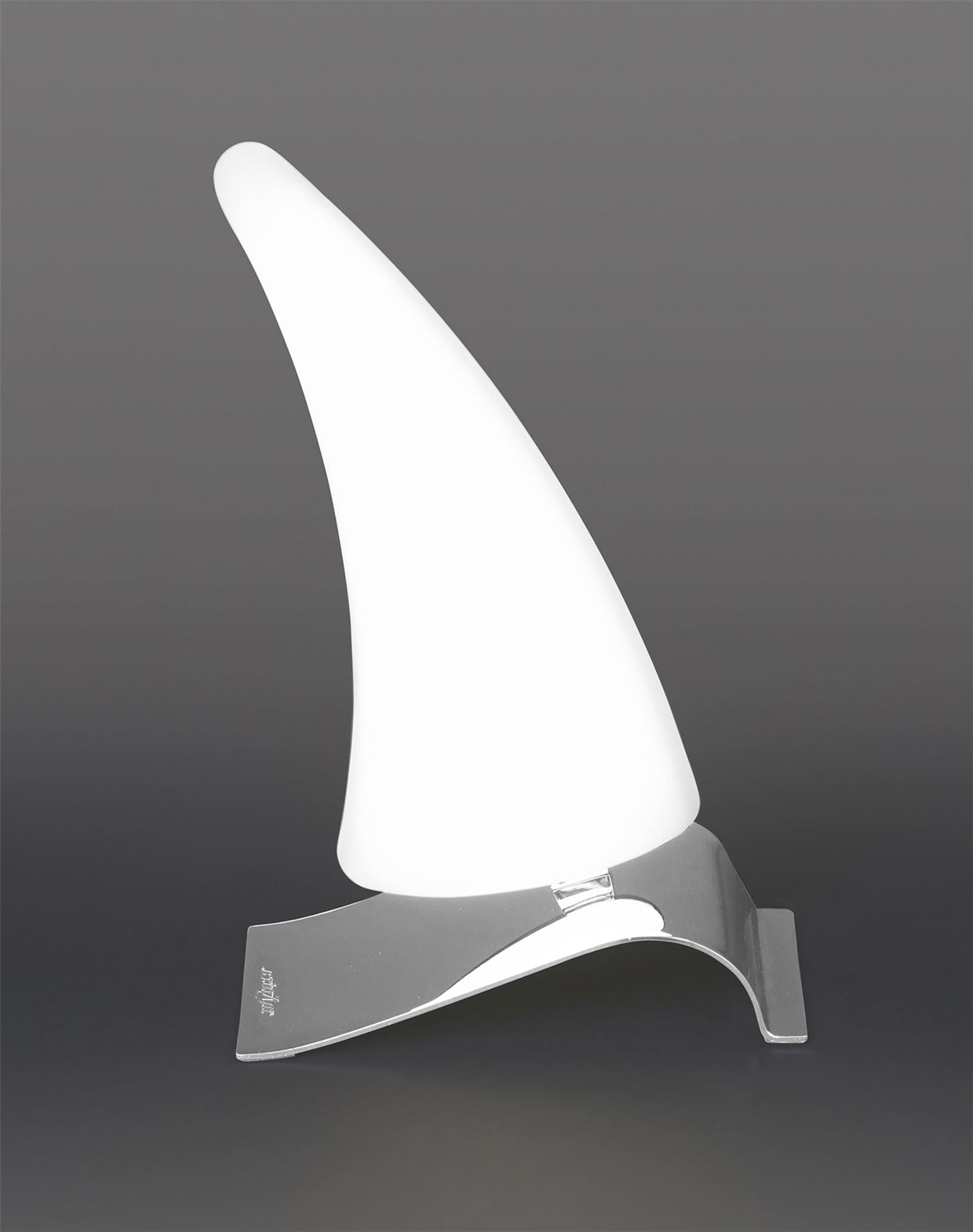 Mantra Mistral LED M3811 Mistral Table Lamp Left 6W LED 3000K, 540lm, Polished Chrome/Frosted Acrylic, 3yrs Warranty