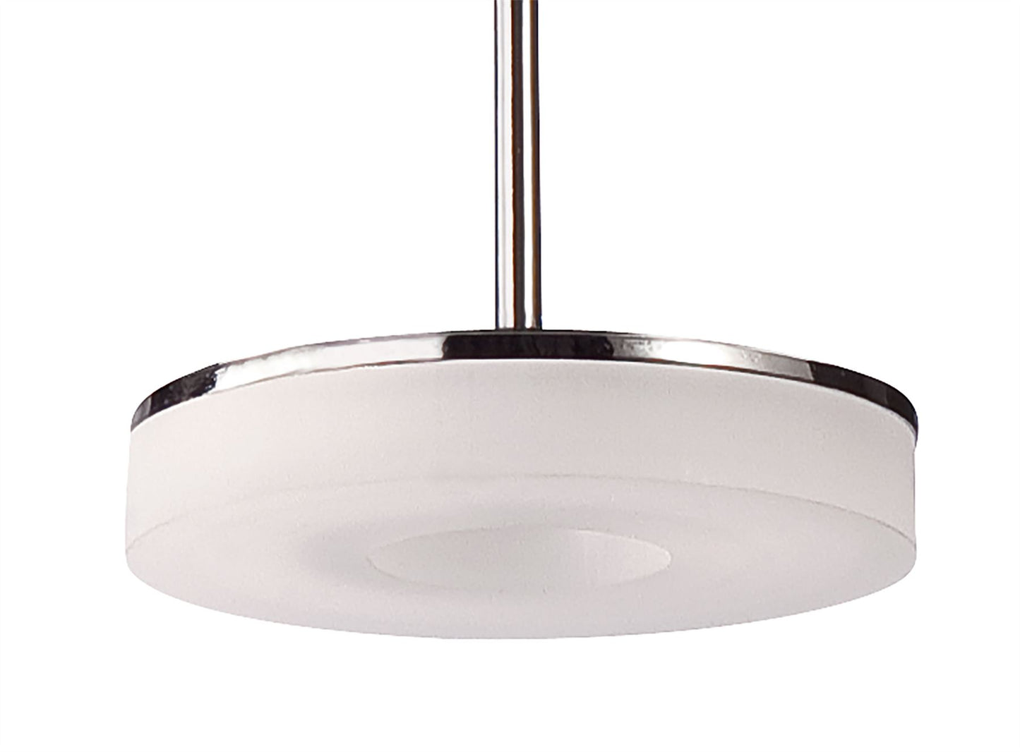 Mantra Fusion Nimbus 27cm 3 Drop Pendant 3 Light 15W LED 3000K, 1350lm, Polished Chrome/Frosted Acrylic, 3yrs Warranty
