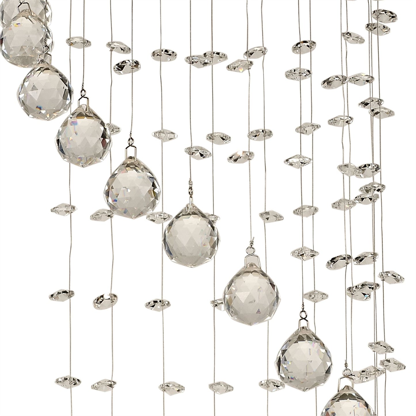 Diyas Colorado 25cm  Single-Spiral 1 Light GU10 Polished Chrome/Crystal Ceiling Pendant Light Fitting