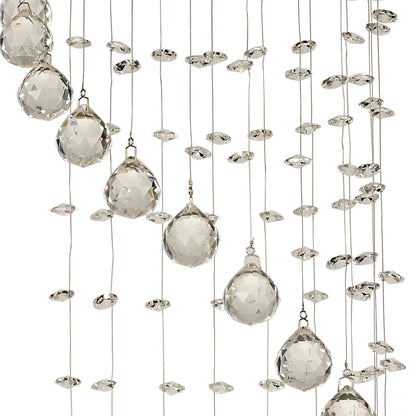 Diyas Colorado 25cm  Single-Spiral 1 Light GU10 Polished Chrome/Crystal Ceiling Pendant Light Fitting