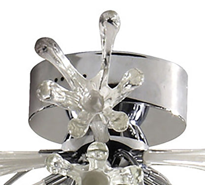 Diyas Love 60cm  Small 9 Light G4 Polished Chrome/White Glass, NOT LED/CFL Compatible Ceiling Light Fitting