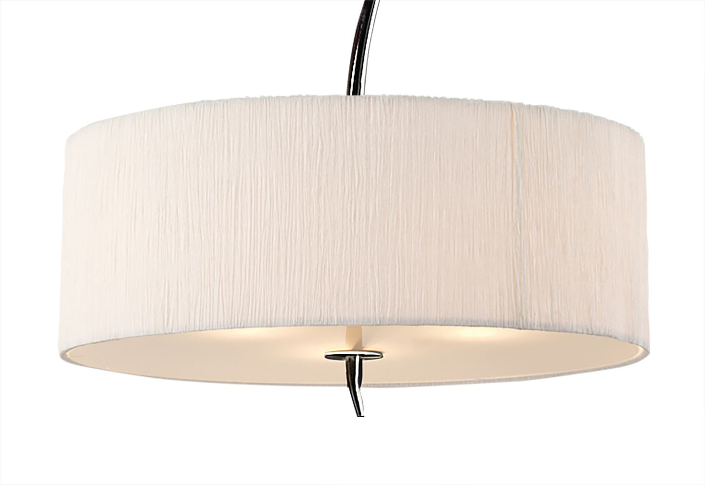 Mantra M1133 Eve Pendant 3 Light E27, Polished Chrome with White Round Shade