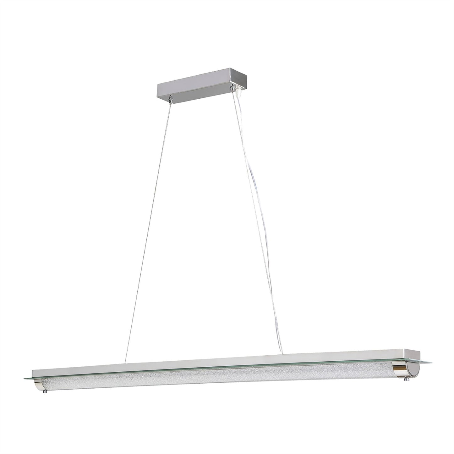 Mantra Fusion Tube Pendant 36W LED 4000K Polished Chrome/Mirror/Sand Diamond, 2800lm, 3yrs Warranty