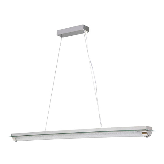 Mantra Fusion Tube Pendant 36W LED 4000K Polished Chrome/Mirror/Sand Diamond, 2800lm, 3yrs Warranty