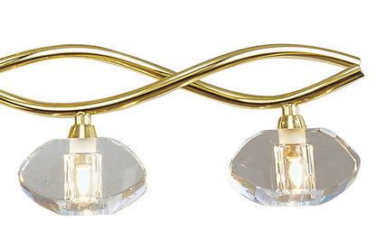 Mantra Alfa Linear Pendant 5 Light G9, Polished Brass