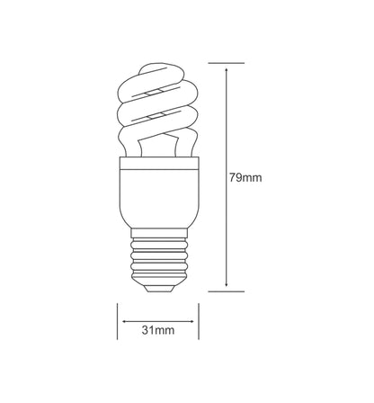 Luxram Geniss Ultra Compact 2700K E27 7W Fluorescent Compact