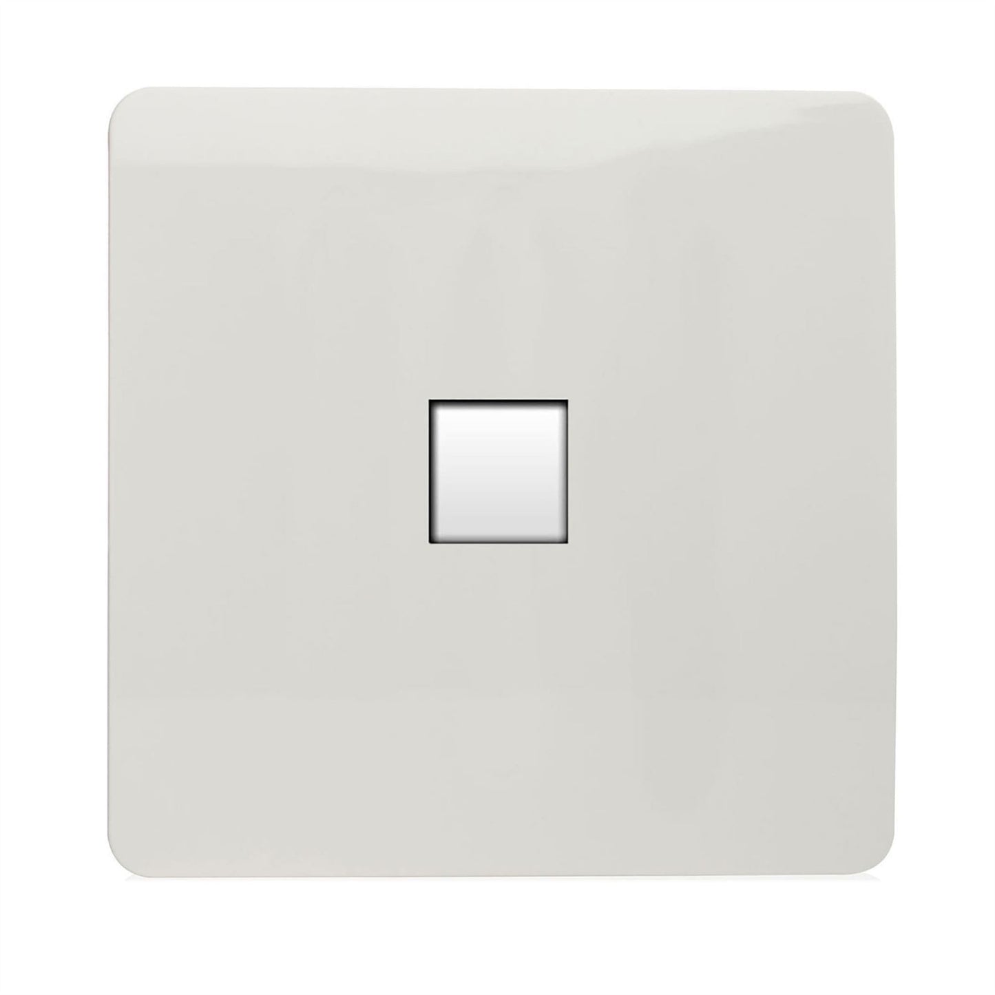 Trendi Artistic Modern Glossy Tactile Telephone Socket White ART-TLPWH