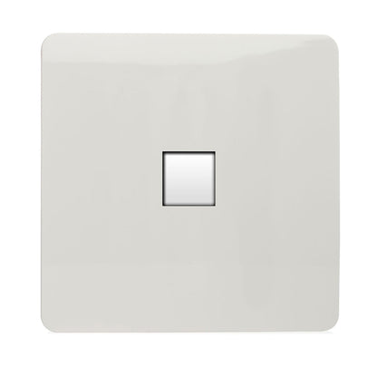 Trendi Artistic Modern Glossy Tactile Telephone Socket White ART-TLPWH