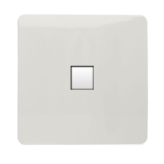 Trendi Artistic Modern Glossy Tactile Telephone Socket White ART-TLPWH