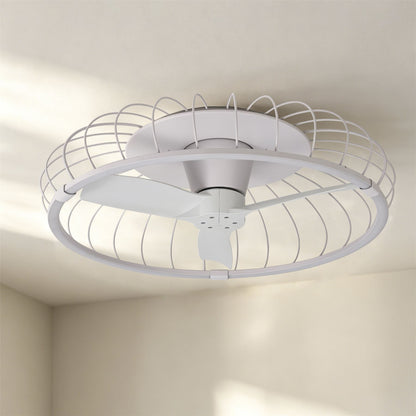 Nature 79cm 75W LED Dimmable Ceiling Light With Built-In 30W DC Reversible Fan, White Finish c/w Remote & APP Control, 5000lm