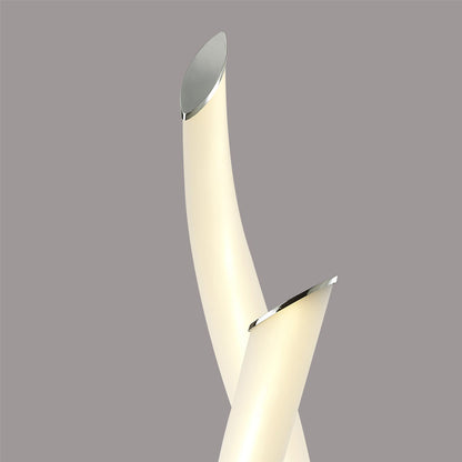Mantra Armonia 2 Light Table Lamp, 18W LED, 3000K, 1350lm, Polished Chrome/Frosted Acrylic, 3yrs Warranty