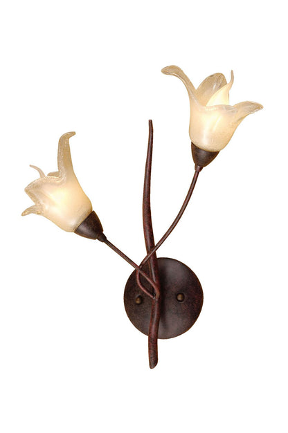 Mantra (0024 005) Florida Wall Light Switched 2 Light E14, Brown/Black Oxide