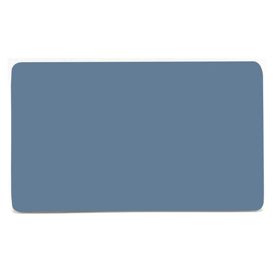 Trendi 2 Gang Artistic Modern Glossy Tactile Double Blanking Plate Sky