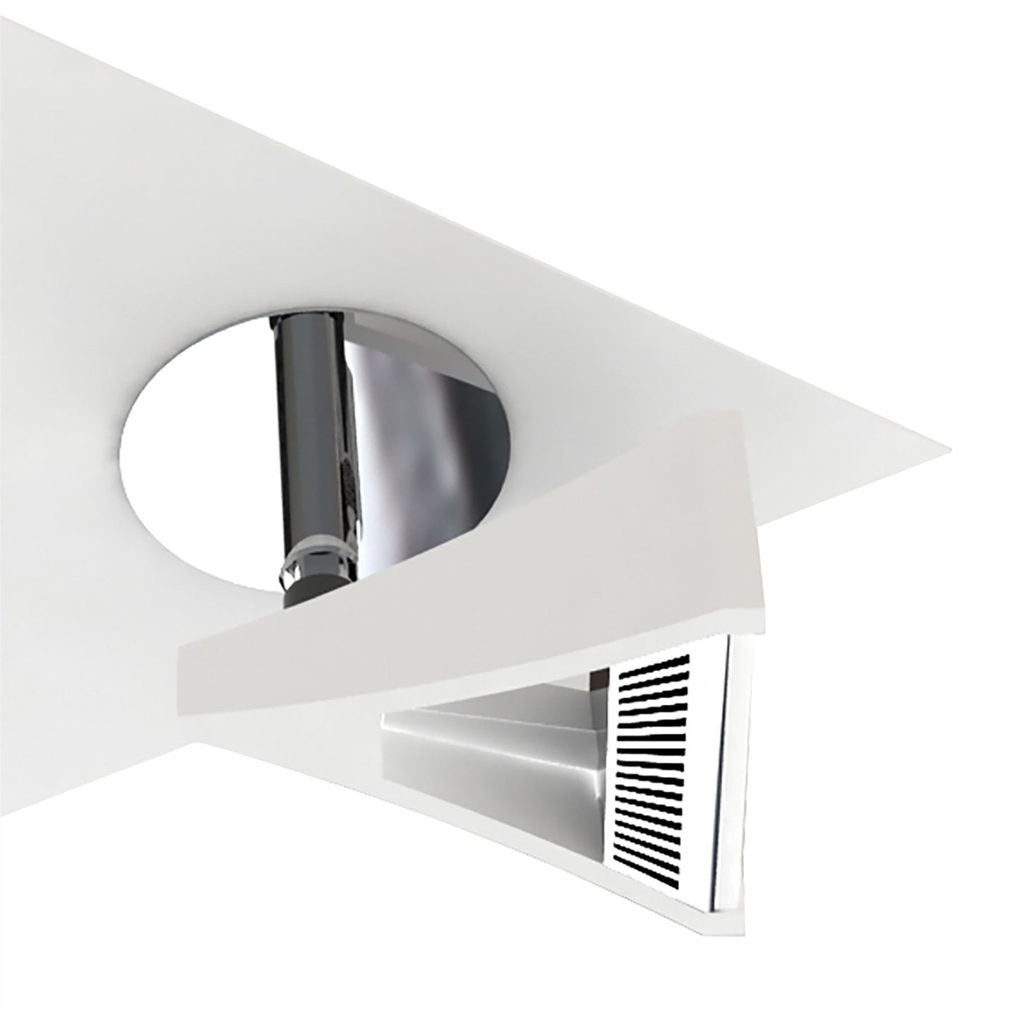 Mantra Fusion Filippo Spot Light 3 Light LED Triangular 5W 3000K, 1300lm, Matt White/Polished Chrome, 3yrs Warranty