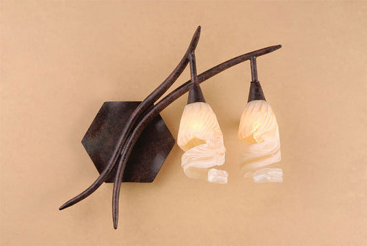 Mantra (0017 005) Gaudi Wall Light Right 2 Light G9, Brown/Black Oxide