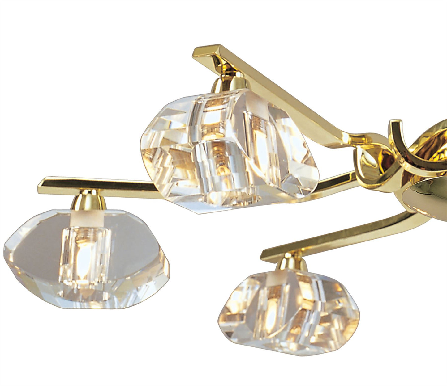 Mantra Alfa 63cm Telescopic 6 Light G9, Polished Brass (Short Rod Included)