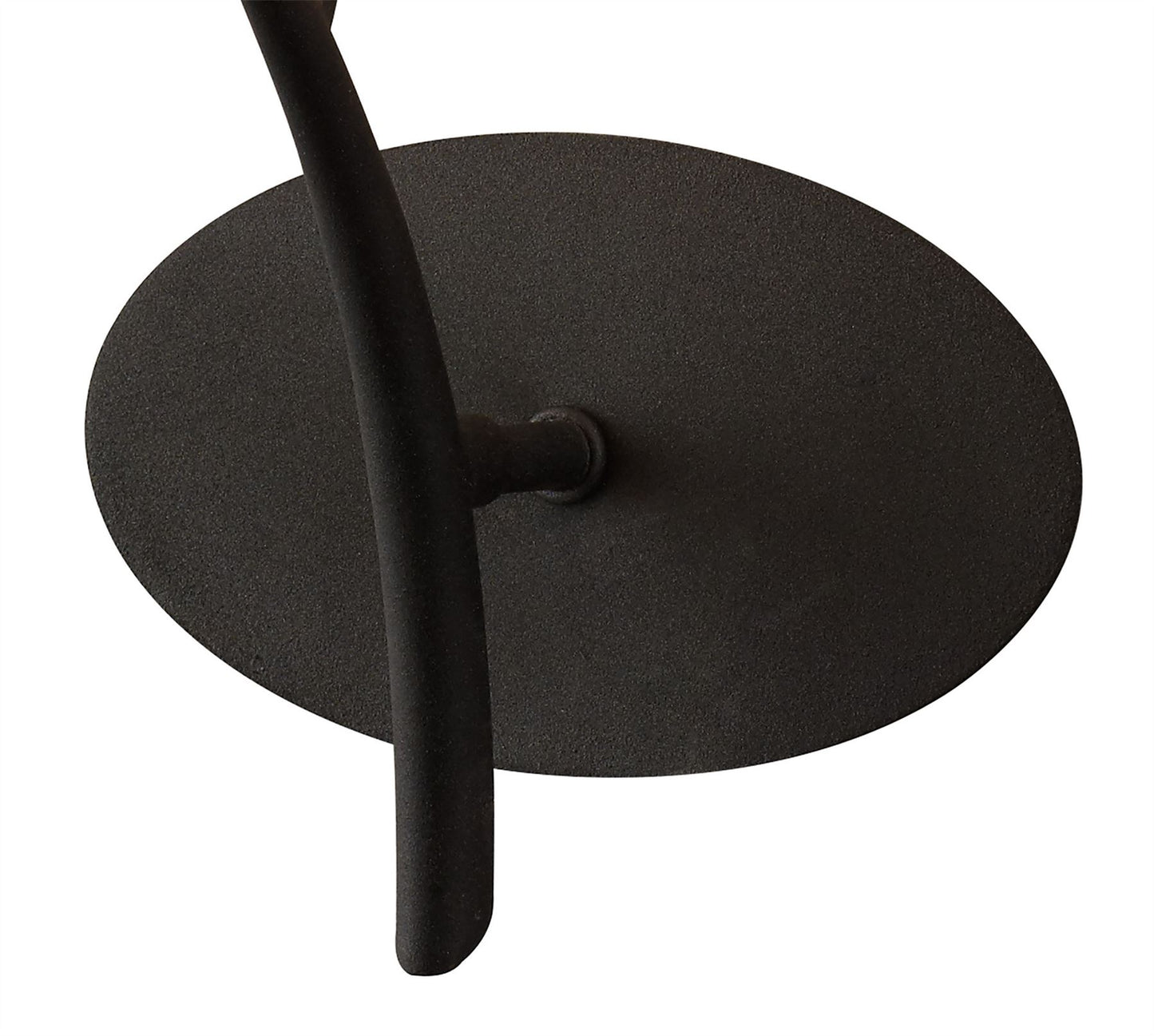 Mantra Eve Wall Light Switched 1 Light E27, Anthracite with White Oval Shade