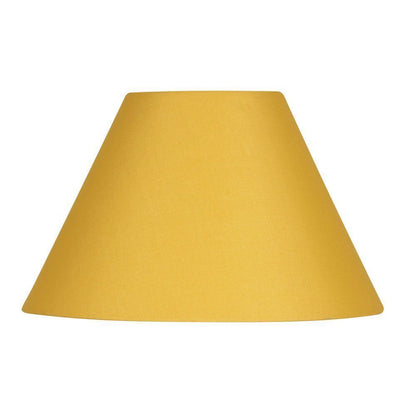 Oaks Lighting S501/8 Cotton Coolie Lampshade 200mm - Reversable Gimbal Light Shade - Mustard