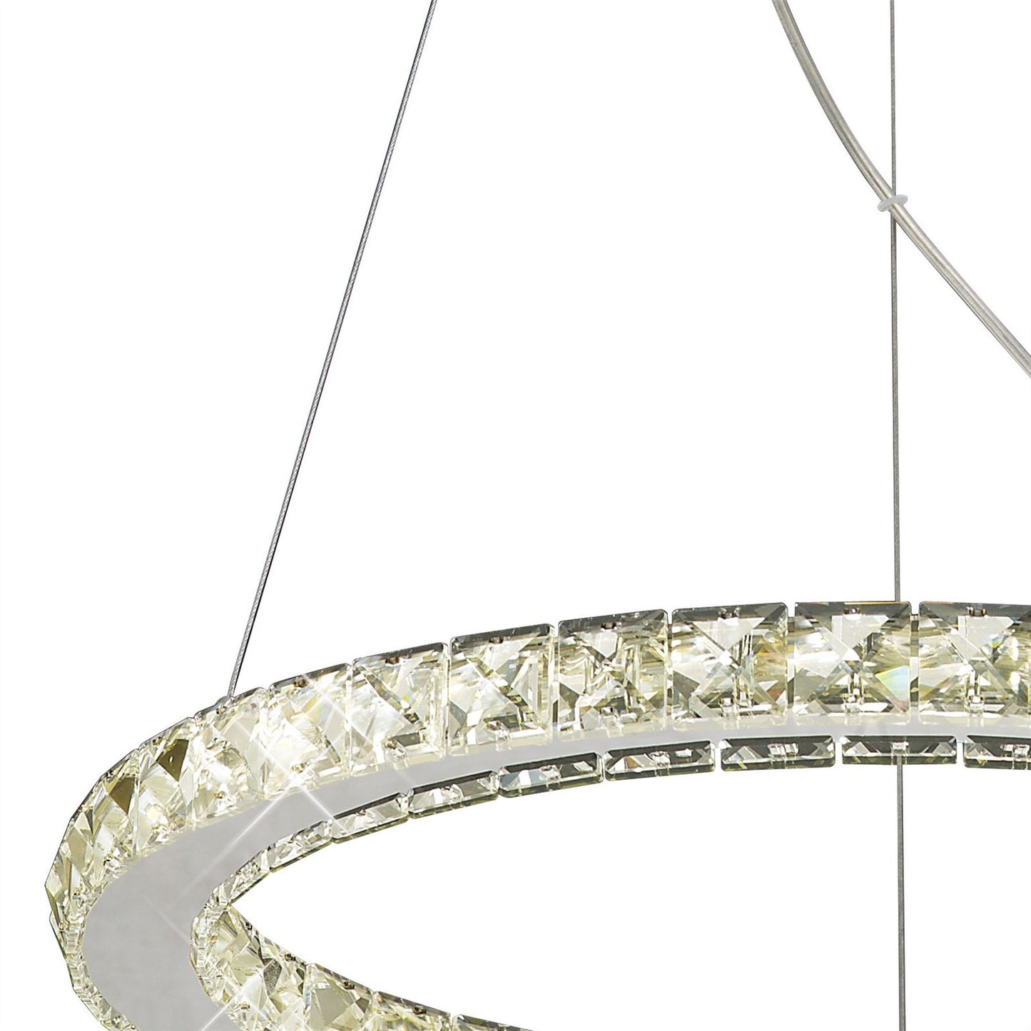 Diyas Galaxy  Round Small 27W LED 4000K Polished Chrome/Crystal Ceiling Pendant Light Fitting