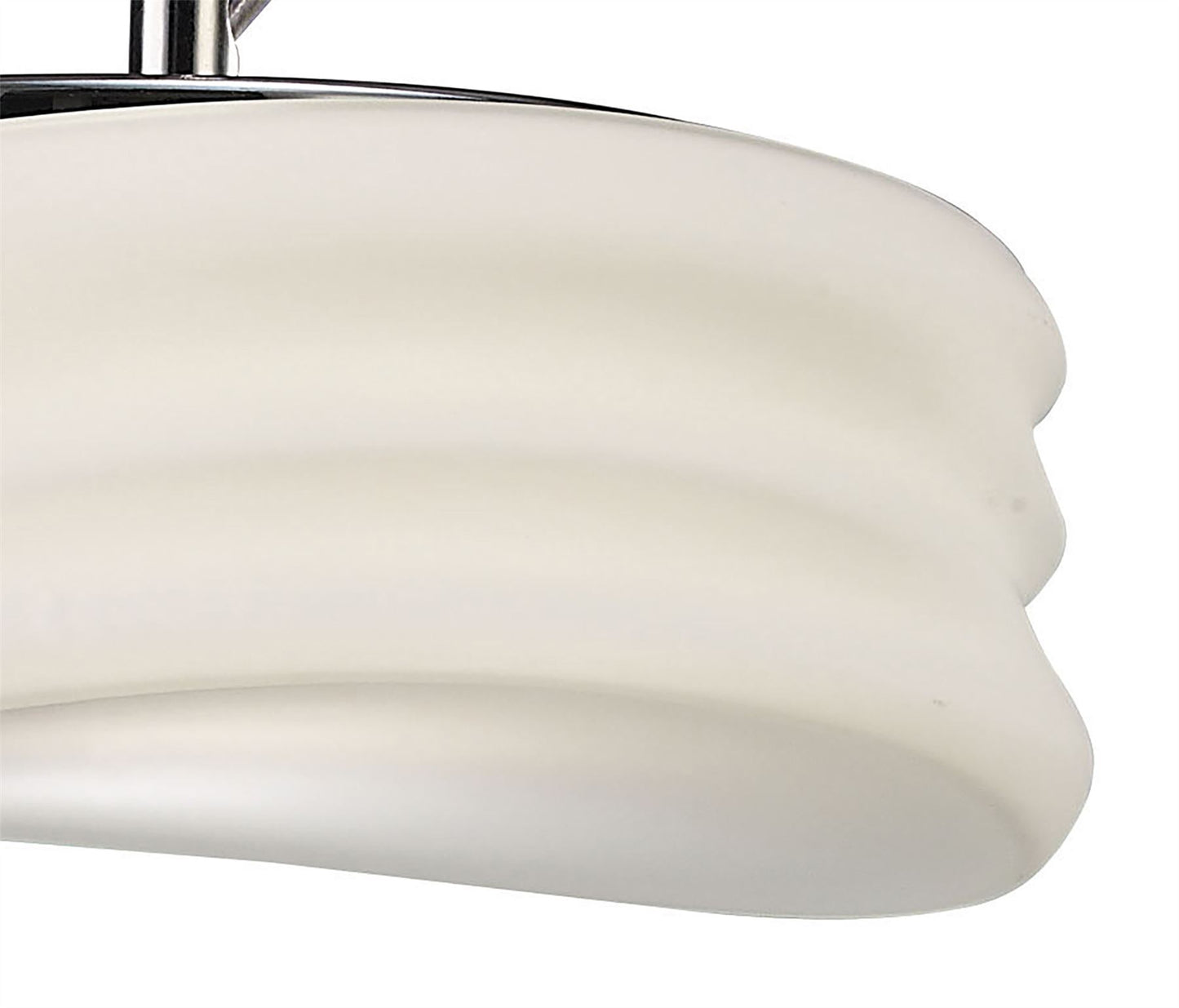 Mantra M3622 Mediterraneo Pendant 2 Light GU10 Small, Polished Chrome/Frosted White Glass