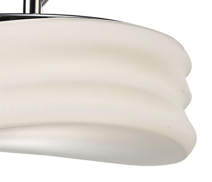 Mantra M3622 Mediterraneo Pendant 2 Light GU10 Small, Polished Chrome/Frosted White Glass