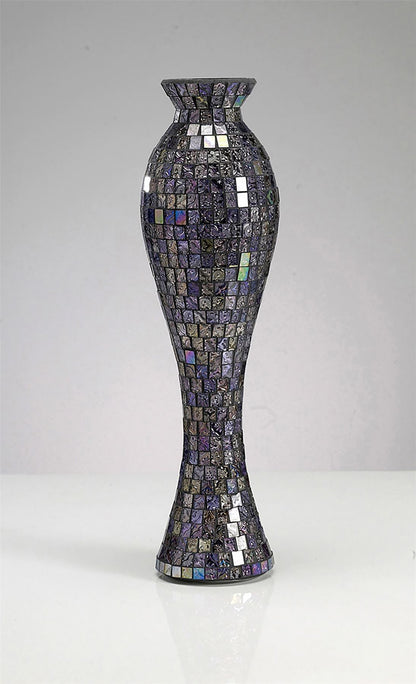 Diyas Home (DH) Carissa Mosaic Vase Large Purple/Multi-Colour Mosaic