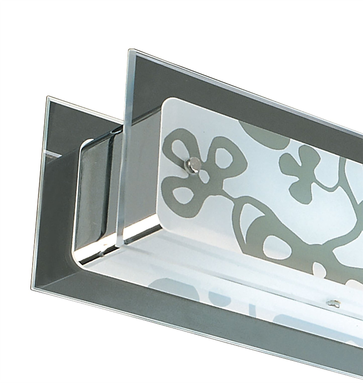 Mantra Euphoria Semi Flush 2 Light T5, Polished Chrome, Opal White Glass, NOT LED, CFL Compatible