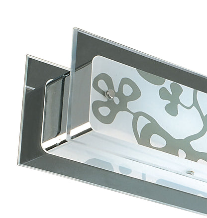 Mantra Euphoria Semi Flush 2 Light T5, Polished Chrome, Opal White Glass, NOT LED, CFL Compatible