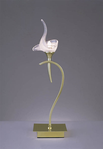 Mantra Viena Table Lamp 1 Light G9, Polished Brass
