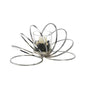 Diyas Home (DH) Oreo Candle Holder 8 Ring Medium Polished Chrome/Clear Glass Art