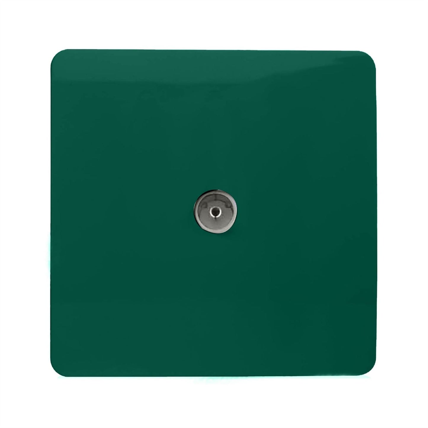 Trendi Artistic Modern Glossy Tactile TV Socket Dark Green