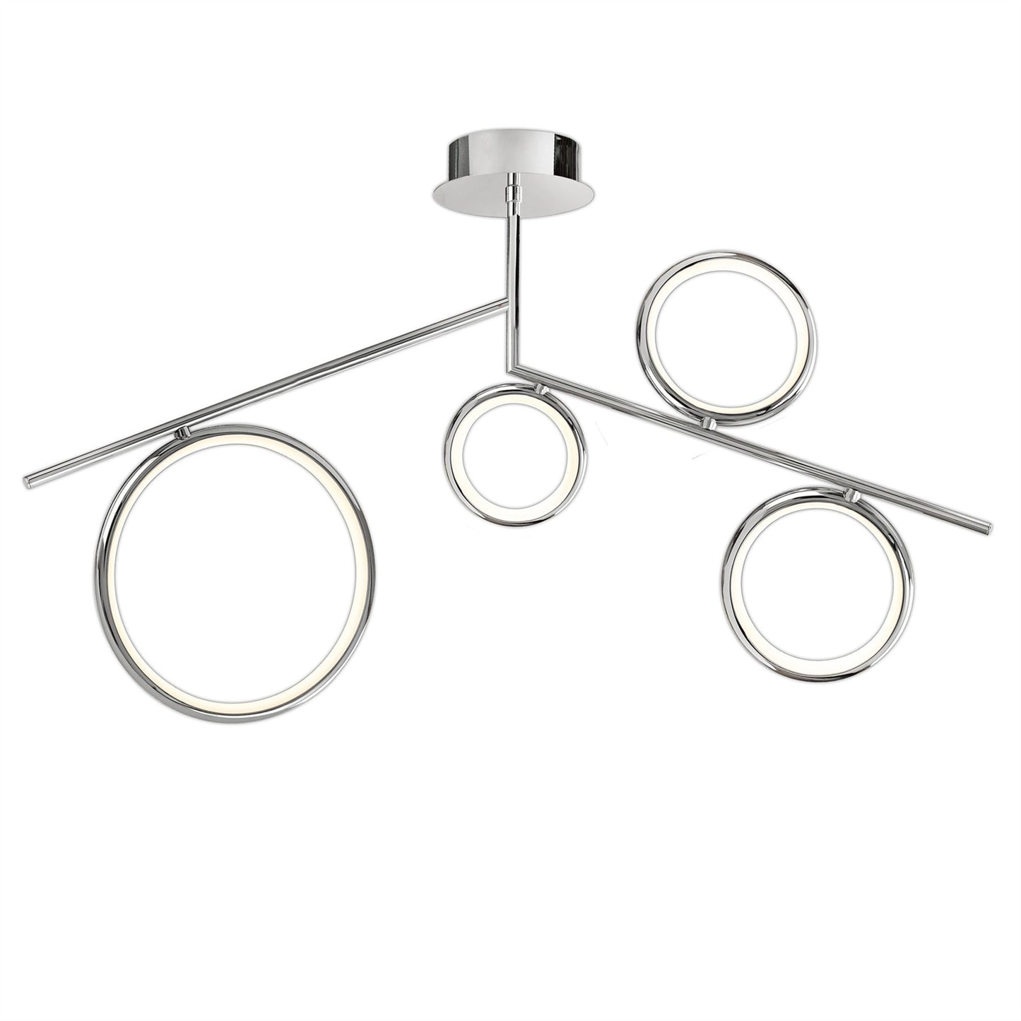 Mantra Olimpia Ceiling Light, 42W LED, 3000K, 3150lm, IP20, Chrome, 3yrs Warranty