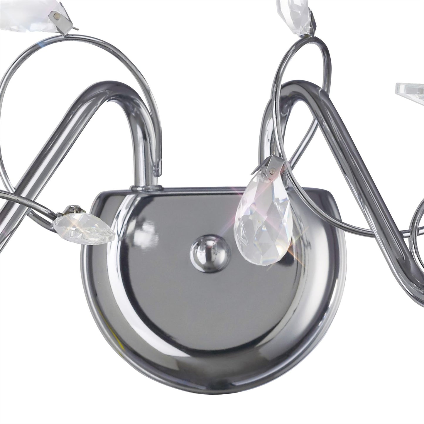 Diyas Willow Wall Light WITHOUT SHADE 2 Light E14 Polished Chrome/Crystal