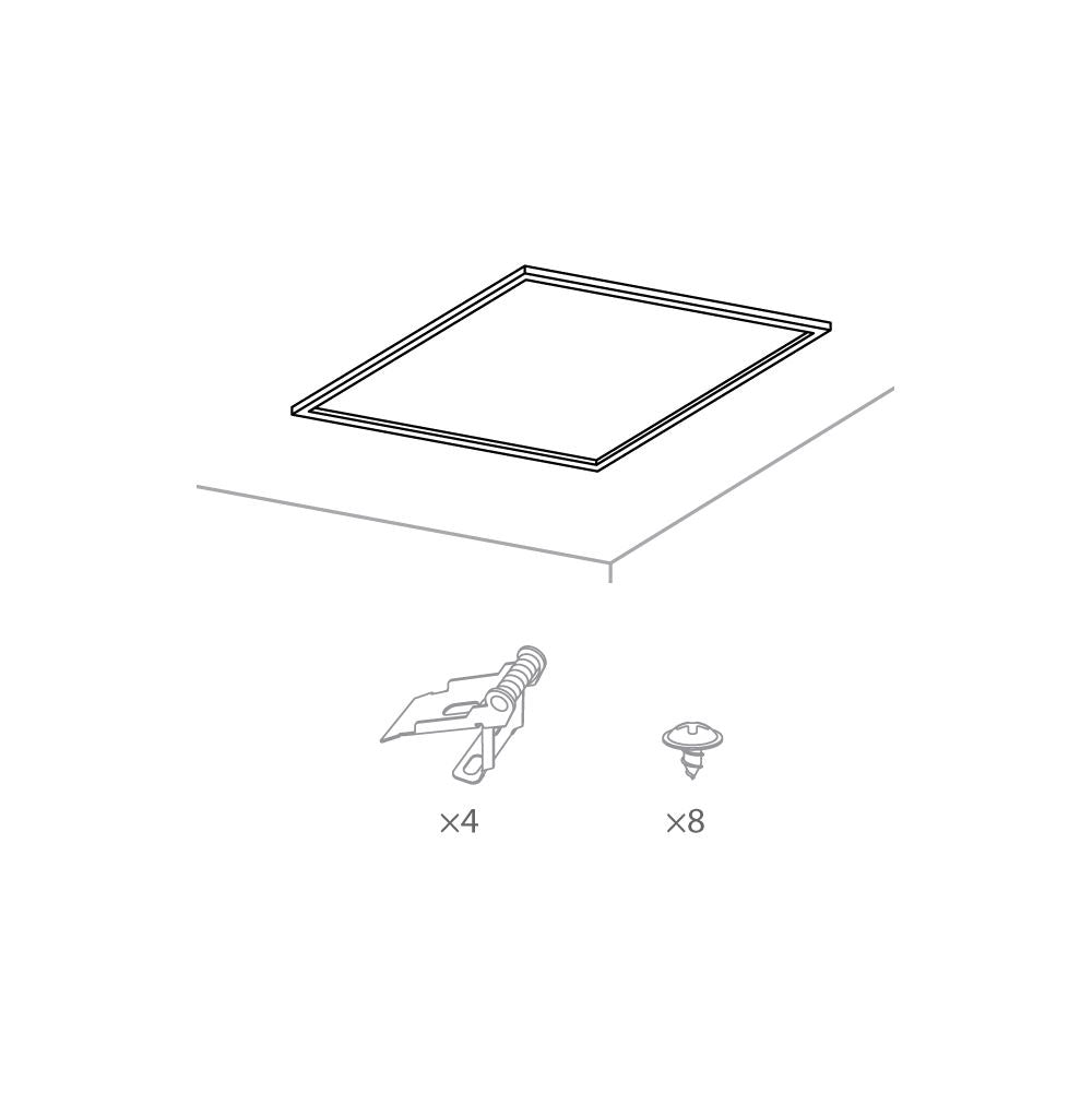 Techtouch Panel X2 Accessories Panel X2 Ecovision Flush Mount Kit 1 spring type: springx4pcs, M3x7 screwx8pcs Recessed