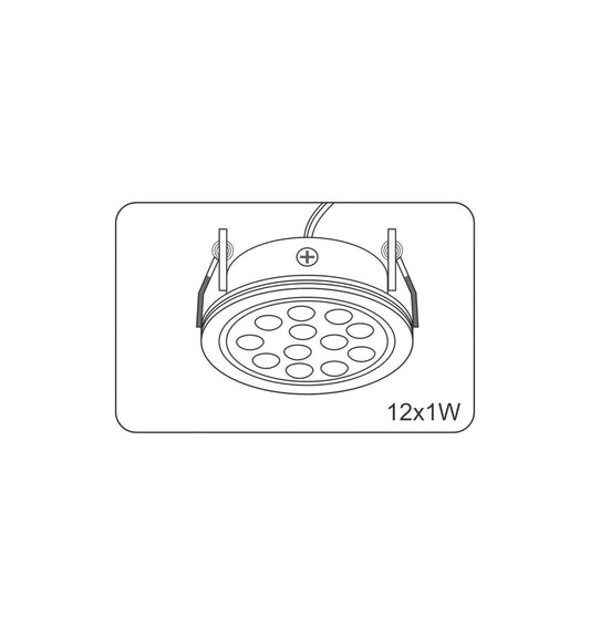 Techtouch Tech Downlight LED Adjustable Round Downlight 12x1W 30°