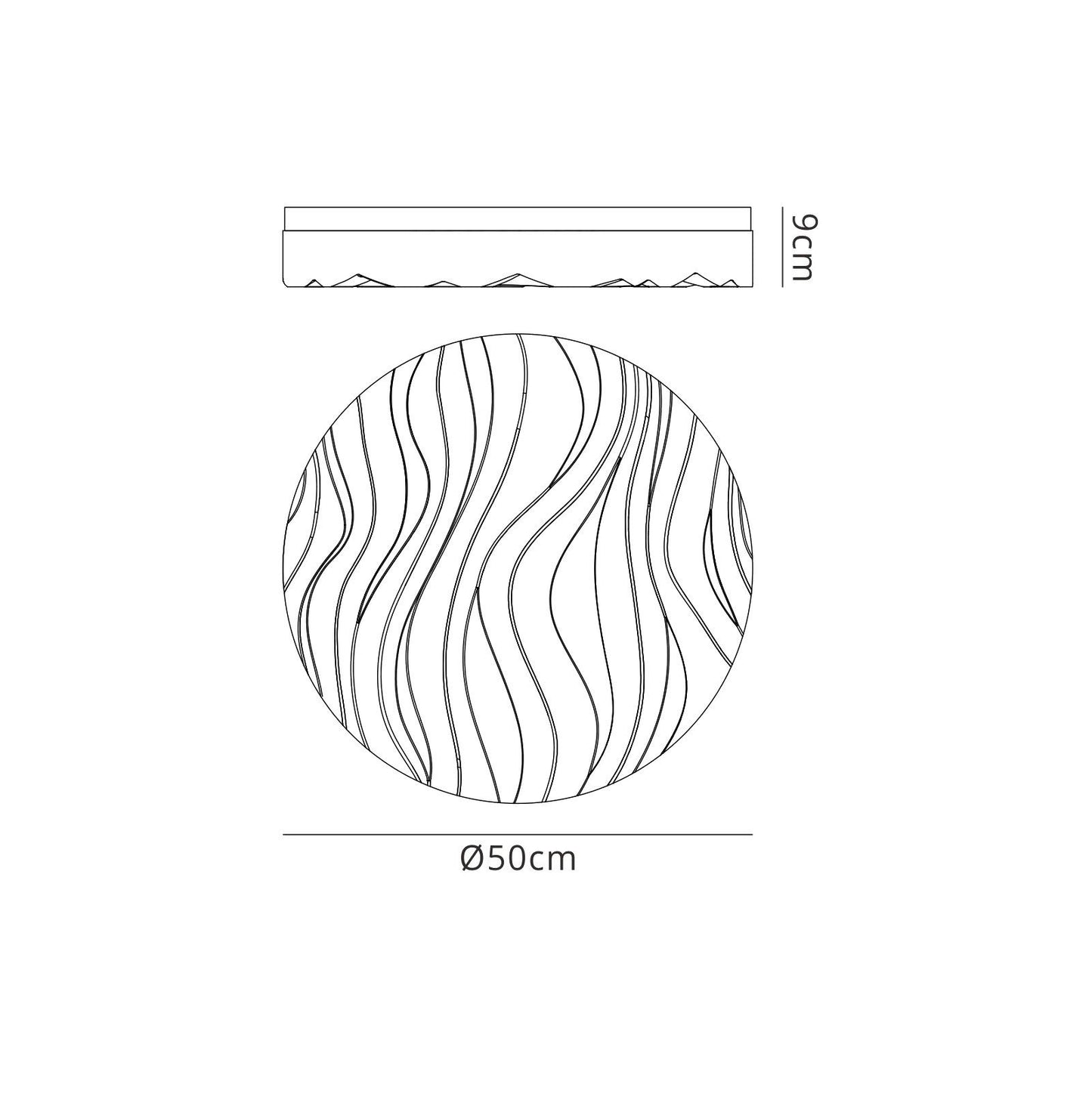Mantra M5041 Arena Ceiling/Wall Light Medium Round 36W LED IP44 3000K, 3240lm, Matt White/White Acrylic, 3yrs Warranty
