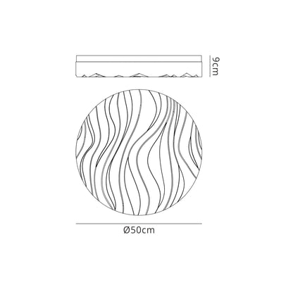 Mantra M5041 Arena Ceiling/Wall Light Medium Round 36W LED IP44 3000K, 3240lm, Matt White/White Acrylic, 3yrs Warranty