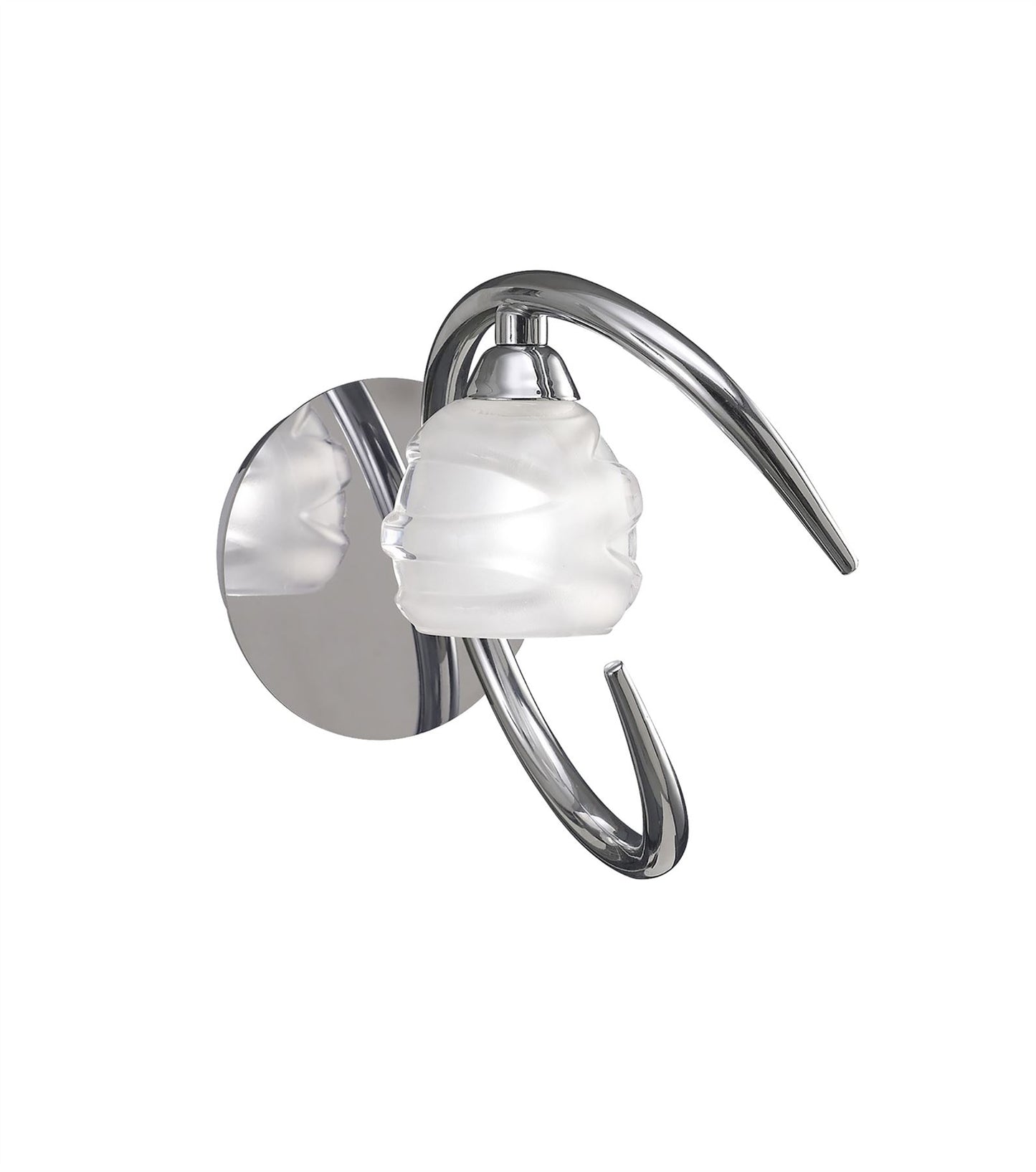 Mantra Loop Wall Light Switched 1 Light G9 ECO, Polished Chrome