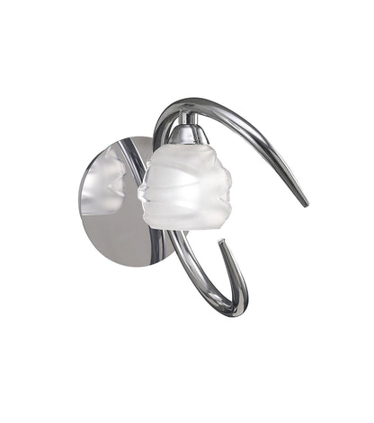 Mantra Loop Wall Light Switched 1 Light G9 ECO, Polished Chrome