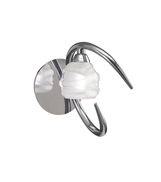 Mantra Loop Wall Light Switched 1 Light G9 ECO, Polished Chrome