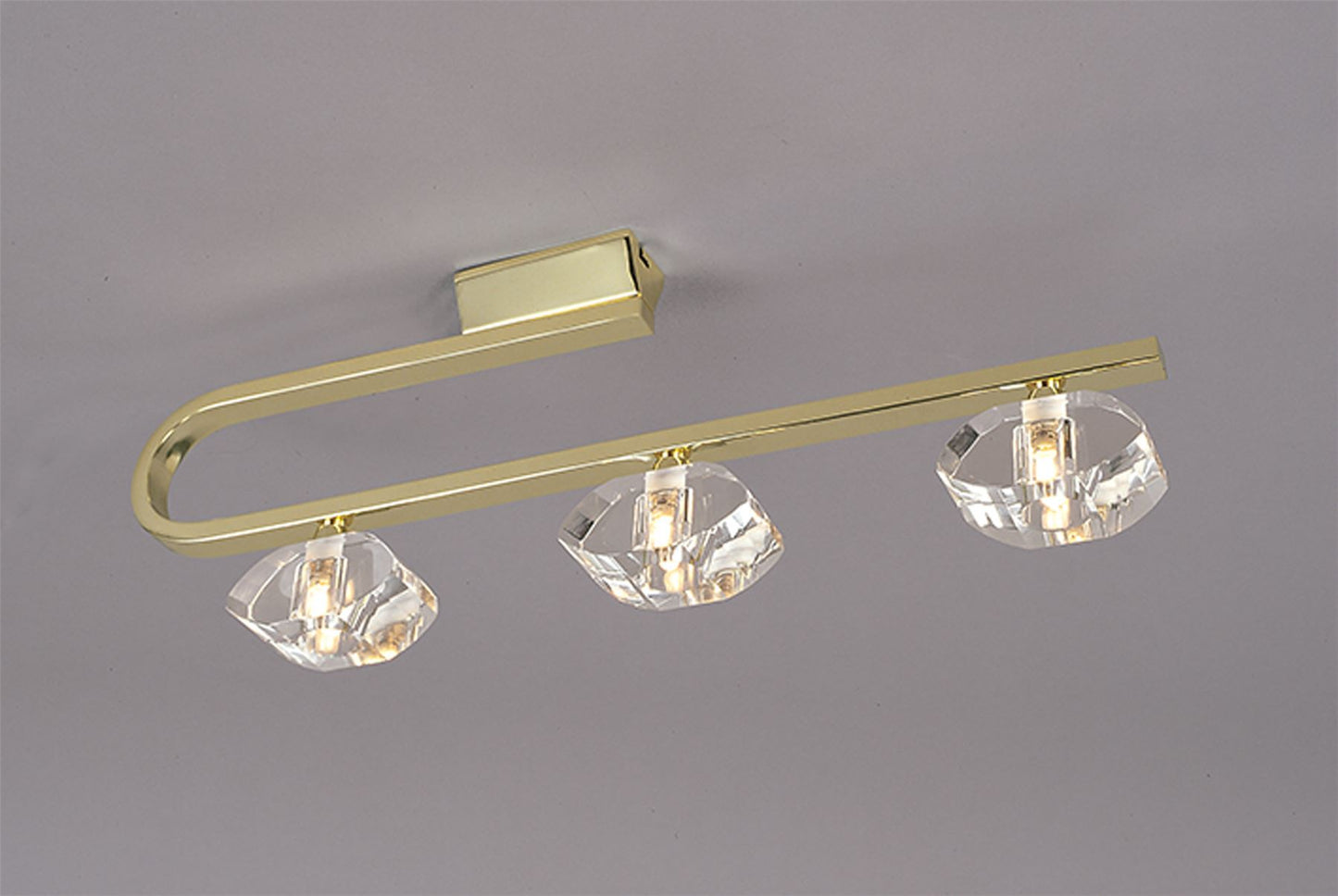 Mantra Alfa Linear Bar 3 Light G9, Polished Brass