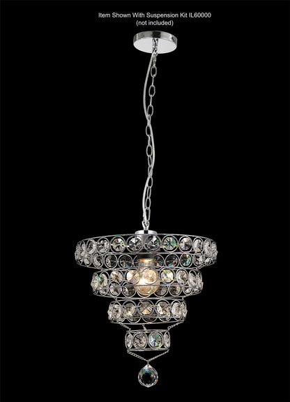 Diyas Kudo Crystal Ring Non-Electric SHADE ONLY Polished Chrome/Crystal