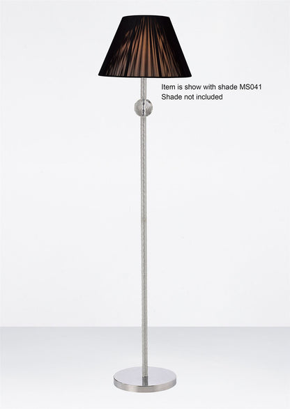 Diyas Elena Floor Lamp WITHOUT SHADE 1 Light E27 Polished Chrome/Crystal
