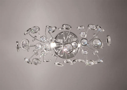 Diyas Savanna Wall Light Switched 2 Light G9 Polished Chrome/Crystal