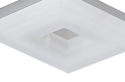 Mantra Fusion Marcel Recessed Down Light 6W LED Square 3000K IP44, 550lm, Polished Chrome/Frosted Acrylic, Cut Out: 70mm, Driver Included, 3yrs Warranty